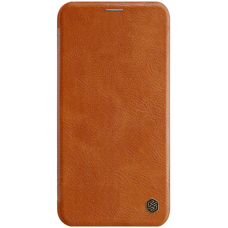 Apple iPhone 11 Pro Max hoesje - Qin Leather Case - Flip Cover - Bruin afbeelding