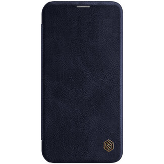 Nillkin Apple iPhone 12 Mini Hoesje - Qin Leather Case - Flip Cover - Blauw