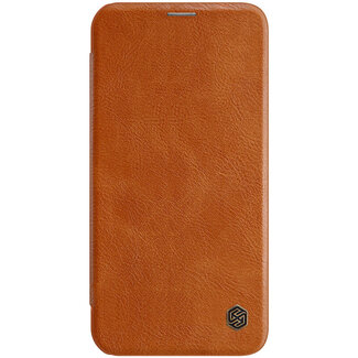 Nillkin Apple iPhone 12 Pro Max Hoesje - Qin Leather Case - Flip Cover - Bruin