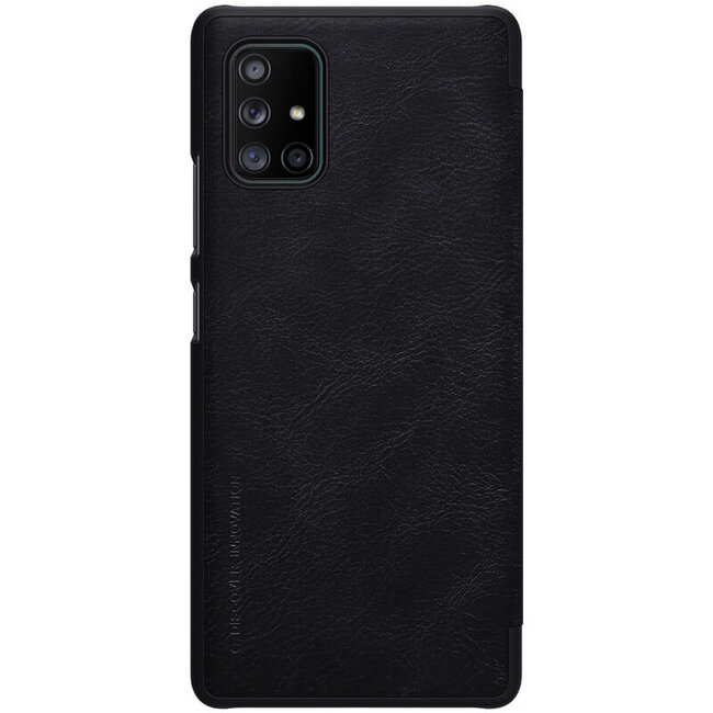 Samsung Galaxy A71 5G Hoesje - Qin Leather Case - Flip Cover - Zwart