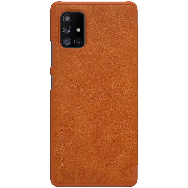Samsung Galaxy A71 5G Hoesje - Qin Leather Case - Flip Cover - Bruin