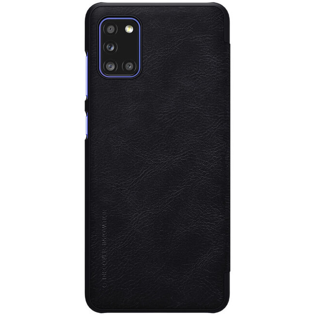 Samsung Galaxy A31 Hoesje - Qin Leather Case - Flip Cover - Zwart