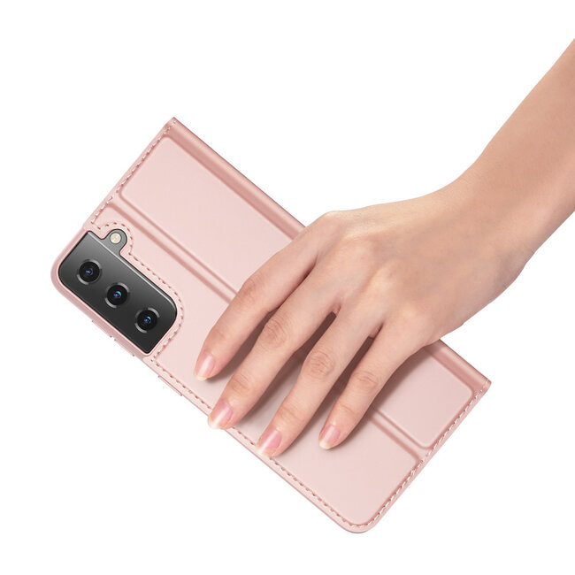 Samsung Galaxy S21 Plus Hoesje - Dux Ducis Skin Pro Book Case - Rosé-Goud