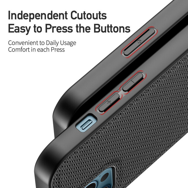 Dux Ducis - Apple iPhone 12 Pro Max hoesje - Fino Series - Back Cover - Zwart