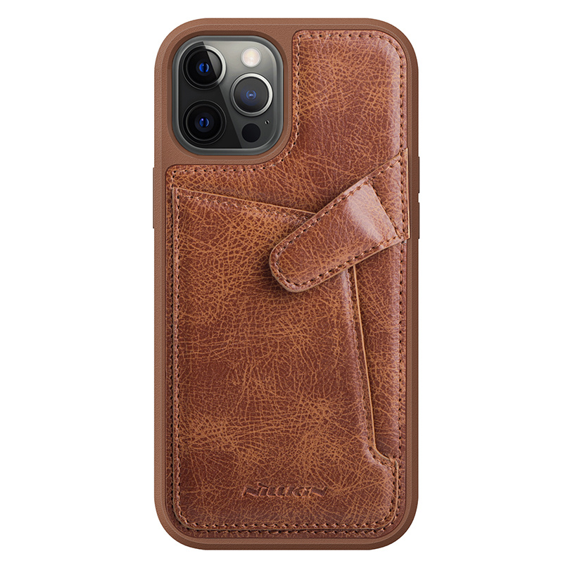 Nillkin - iPhone 12 Pro Max Hoesje - Aoge Leather Case Serie - Book Case - Bruin afbeelding