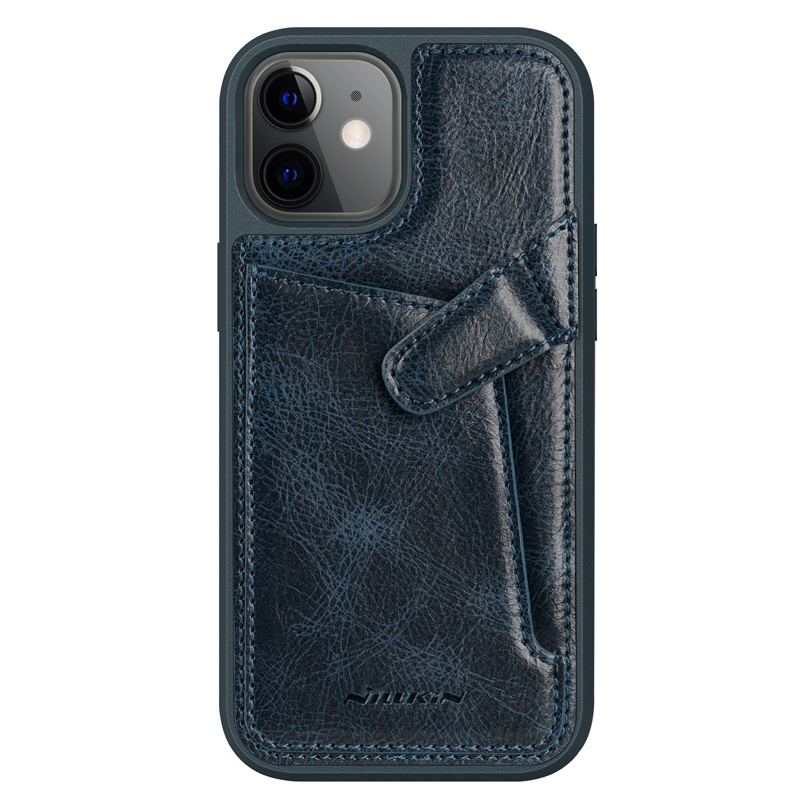 Nillkin - iPhone 12 Mini Hoesje - Aoge Leather Case Serie - Book Case - Blauw afbeelding