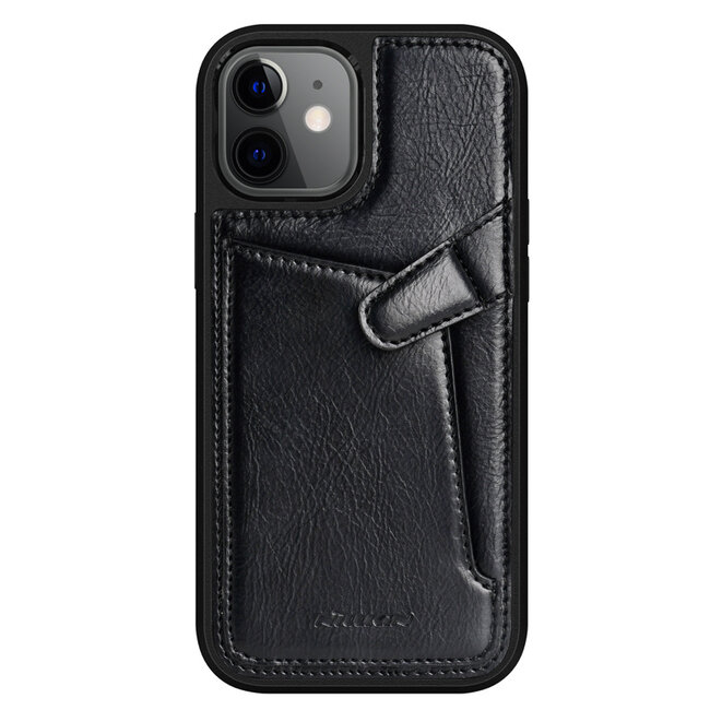 Nillkin - iPhone 12 Mini Hoesje - Aoge Leather Case Serie - Book Case - Zwart