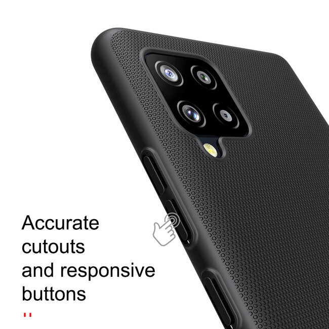 Nillkin - Samsung Galaxy A42 5G Hoesje - Super Frosted Shield - Back Cover - Zwart