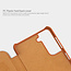 Samsung Galaxy S21 Hoesje - Qin Leather Case - Flip Cover - Bruin