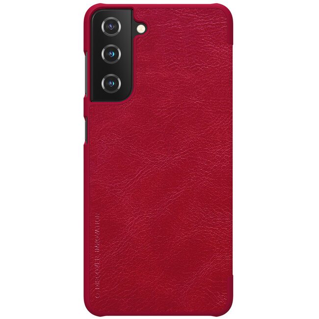 Samsung Galaxy S21 Plus Hoesje - Qin Leather Case - Flip Cover - Rood