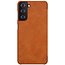 Samsung Galaxy S21 Plus Hoesje - Qin Leather Case - Flip Cover - Bruin