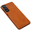 Samsung Galaxy S21 Plus Hoesje - Qin Leather Case - Flip Cover - Bruin