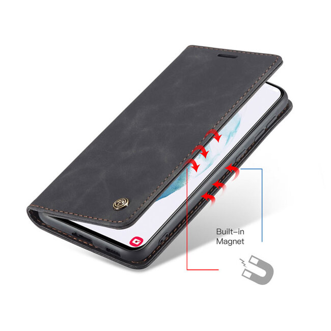 CaseMe - Samsung Galaxy S21 Plus Hoesje - Wallet Book Case - Magneetsluiting - Zwart