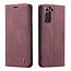 CaseMe - Samsung Galaxy S21 hoesje - Wallet Book Case - Magneetsluiting - Donker Rood