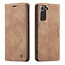 CaseMe - Samsung Galaxy S21 Plus Hoesje - Wallet Book Case - Magneetsluiting - Licht Bruin