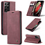 CaseMe CaseMe - Samsung Galaxy S21 Ultra  hoesje - Wallet Book Case - Magneetsluiting - Donker Rood