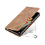 CaseMe - Samsung Galaxy S21 Ultra  hoesje - Wallet Book Case - Magneetsluiting -  Licht Bruin