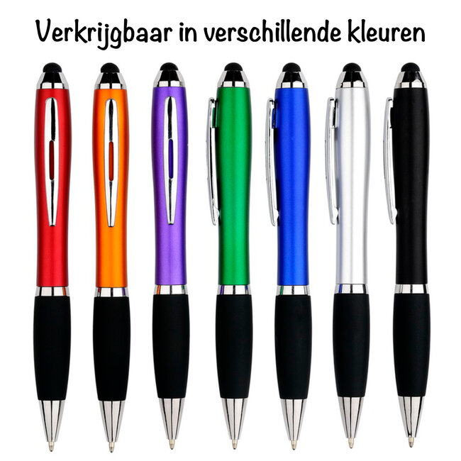 9 Stuks - Touch Pen - 2 in 1 Stylus Pen voor smartphone en tablet - Oranje