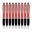 Case2go 9 Stuks - Touch Pen - 2 in 1 Stylus Pen voor smartphone en tablet - Rood