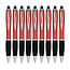 Case2go 9 Stuks - Touch Pen - 2 in 1 Stylus Pen voor smartphone en tablet - Rood