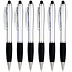 Case2go 6 Stuks - Touch Pen - 2 in 1 Stylus Pen voor smartphone en tablet - Zilver