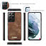 CaseMe - Samsung Galaxy S21 Ultra Hoesje - 2 in 1 Back Cover - Bruin