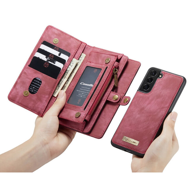CaseMe - Samsung Galaxy S21 Plus Hoesje - 2 in 1 Back Cover - Rood