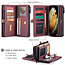 CaseMe - Samsung Galaxy S21 Hoesje - Back Cover en Wallet Book Case - Multifunctioneel - Rood