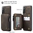 CaseMe - Samsung Galaxy S21 Hoesje - Back Cover - met RFID Pasjeshouder - Donker Bruin