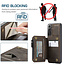 CaseMe - Samsung Galaxy S21 Hoesje - Back Cover - met RFID Pasjeshouder - Donker Bruin