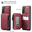 CaseMe - Samsung Galaxy S21 Hoesje - Back Cover - met RFID Pasjeshouder - Rood