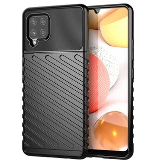 Case2go Case2go - Hoesje geschikt voor Samsung Galaxy A42 5G - Schokbestendige TPU Back Cover - Zwart