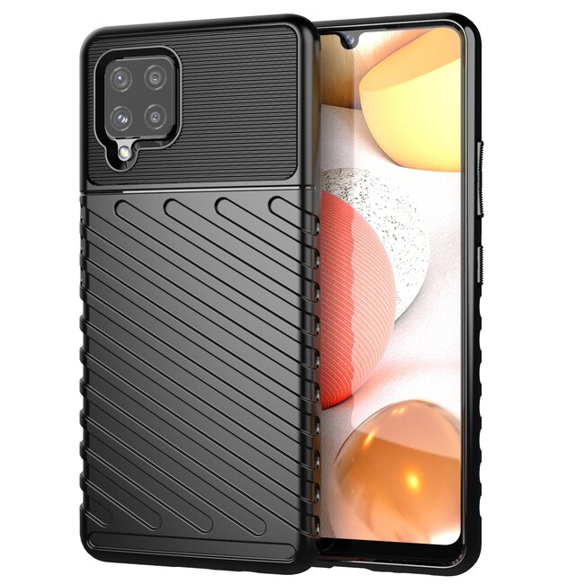 Samsung Galaxy A42 5G Hoesje - Schokbestendige TPU back cover - Zwart