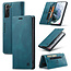 AutSpace - Samsung Galaxy S21 hoesje - Wallet Book Case - Magneetsluiting - met RFID bescherming - Blauw