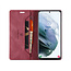 AutSpace - Samsung Galaxy S21 hoesje - Wallet Book Case - Magneetsluiting - met RFID bescherming - Rood
