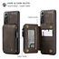 CaseMe - Samsung Galaxy S21 Plus Hoesje - Back Cover - met RFID Pasjeshouder - Donker Bruin