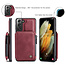 CaseMe - Samsung Galaxy S21 Plus Hoesje - Back Cover - met RFID Pasjeshouder - Rood