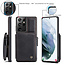 CaseMe - Samsung Galaxy S21 Ultra Hoesje - Back Cover - met RFID Pasjeshouder - Zwart