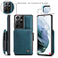 CaseMe - Samsung Galaxy S21 Ultra Hoesje - Back Cover - met RFID Pasjeshouder - Blauw