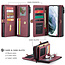 CaseMe - Samsung Galaxy S21 Ultra Hoesje - Back Cover en Wallet Book Case - Multifunctioneel - Rood