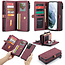 CaseMe - Samsung Galaxy S21 Ultra Hoesje - Back Cover en Wallet Book Case - Multifunctioneel - Rood