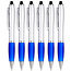 6 Stuks - Touch Pen - 2 in 1 Stylus Pen voor smartphone en tablet - Blauw