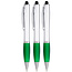 Case2go 3 Stuks - Touch Pen - 2 in 1 Stylus Pen voor smartphone en tablet - Groen