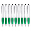 9 Stuks - Touch Pen - 2 in 1 Stylus Pen voor smartphone en tablet - Groen