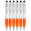 6 Stuks - Touch Pen - 2 in 1 Stylus Pen voor smartphone en tablet - Oranje