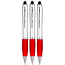 Case2go 3 Stuks - Touch Pen - 2 in 1 Stylus Pen voor smartphone en tablet - Rood