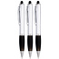 Case2go 3 Stuks - Touch Pen - 2 in 1 Stylus Pen voor smartphone en tablet - Zwart