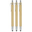 3 Stuks - Touch Pen - 2 in 1 Stylus Pen voor smartphone en tablet - Bamboo