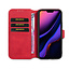 CaseMe - iPhone 11 Pro Max Hoesje - Met Magnetische Sluiting - Ming Serie - Leren Book Case - Rood