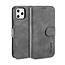 CaseMe - iPhone 11 Pro Max Hoesje - Met Magnetische Sluiting - Ming Serie - Leren Book Case - Grijs